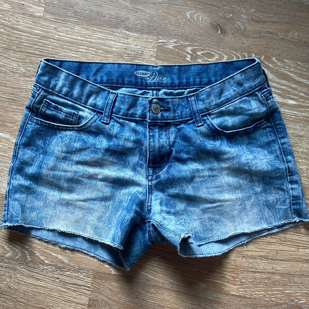 Old Navy Blue Jean Shorts Floral print size 4